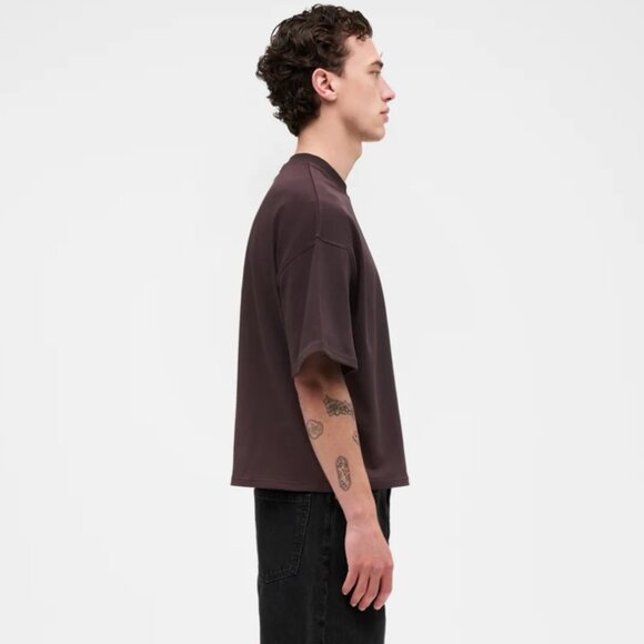 NWT - Second Skin Men's Crop T-Shirt – Brown, Size L - Picture 4 of 12